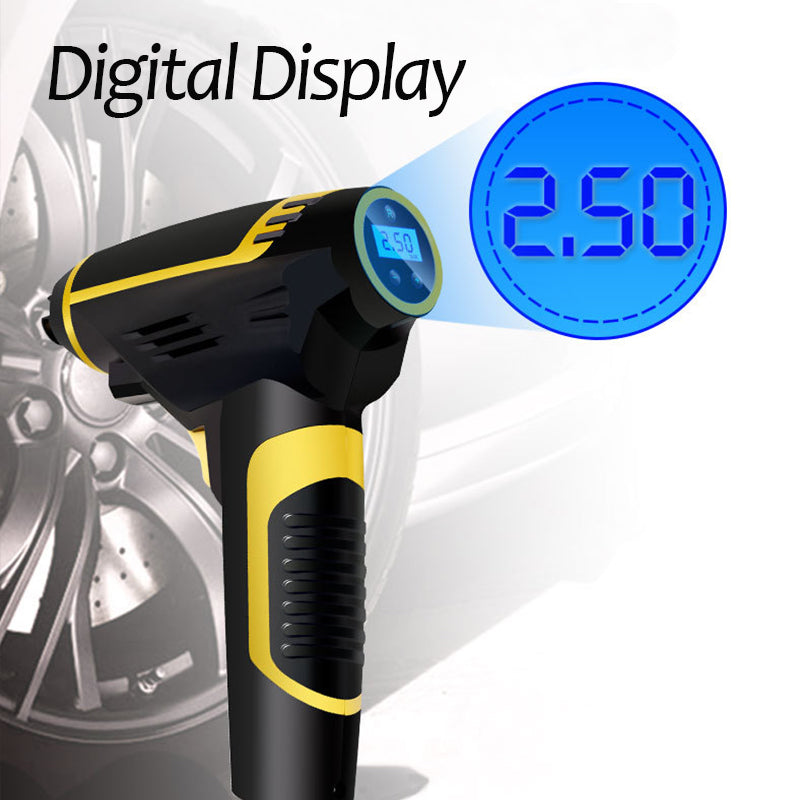 Automatic Portable Handheld Digital LED Smart Car Air Compressor Pump - Grab Some Stuff