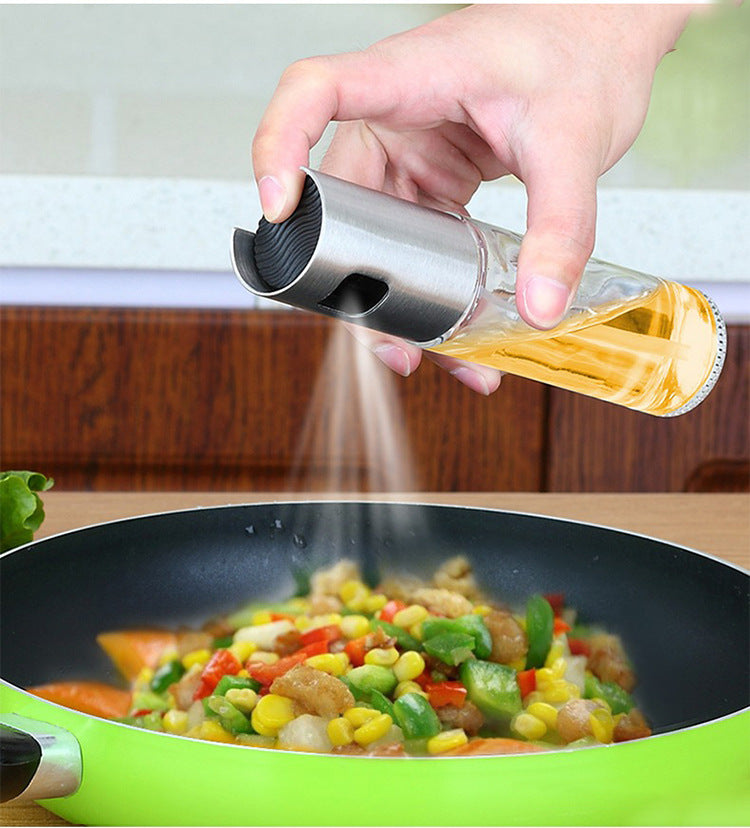 BBQ Healthy Kitchen Cooking Oil Vinegar Spray Bottle - Grab Some Stuff