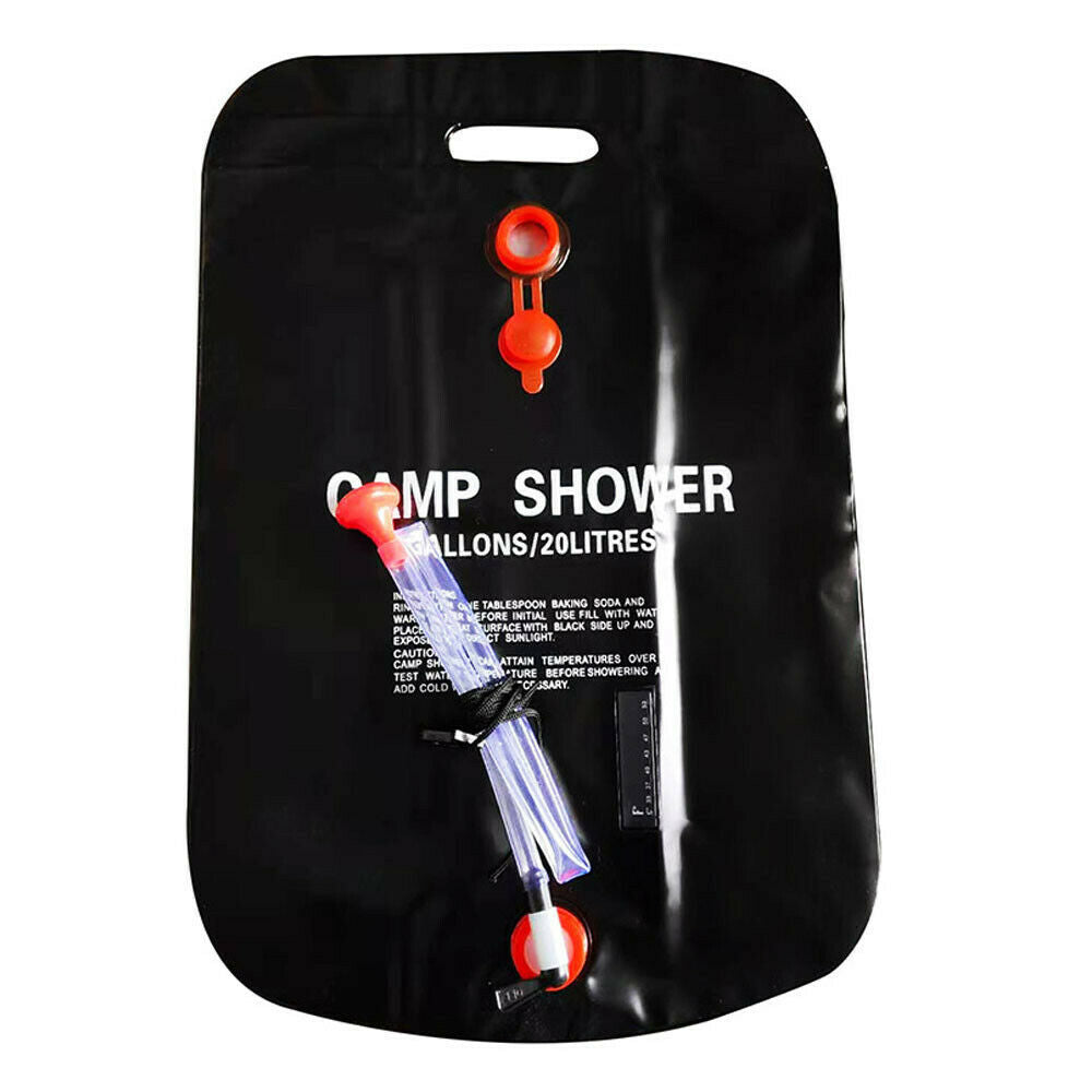 20L Camping Shower Portable Compact Solar Sun Heating Bath Bag Outdoor Travel - Grab Some Stuff