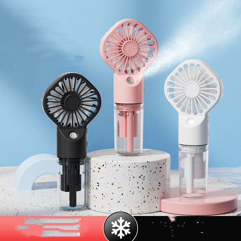 Strong Power Spray Humidification Small Fan Humidification Usb Charging Portable Fan Icy And Refreshing Fan Water Supplement - Grab Some Stuff