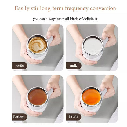 Rechargeable Model Automatic Stirring Cup Coffee Cup High Value Electric Stirring Cup Lazy Milkshake Rotating Magnetic Water Cup - Grab Some Stuff