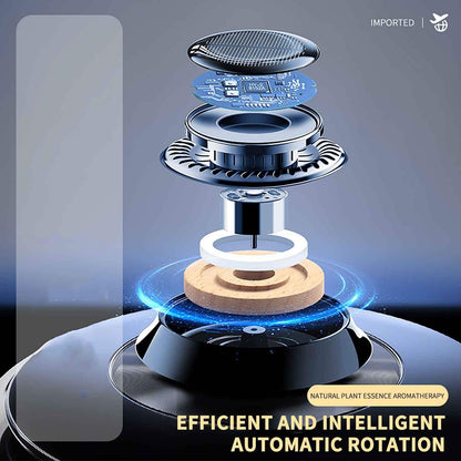 Car Air Freshener, Solar Rotating Car Essential Oil Diffuser, Car Interior Decor Accessories, Odor Eliminator For Car Office Home Car Aromatherapy Car Essential Oil Diffuser Auto Diffuser - Grab Some Stuff