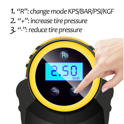 Automatic Portable Handheld Digital LED Smart Car Air Compressor Pump - Grab Some Stuff