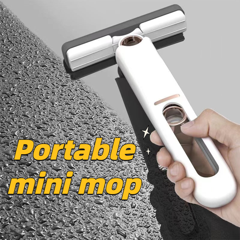 New Portable Self-NSqueeze Mini Mop, Lazy Hand Wash-Free Strong Absorbent Mop Multifunction Portable Squeeze Cleaning Mop Desk Window Glass Cleaner Kitchen Car Sponge Cleaning Mop Home Cleaning Tools - Grab Some Stuff