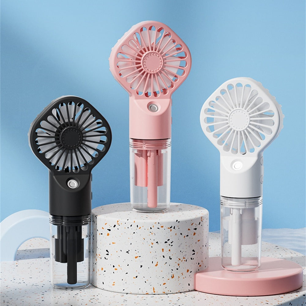 Strong Power Spray Humidification Small Fan Humidification Usb Charging Portable Fan Icy And Refreshing Fan Water Supplement - Grab Some Stuff