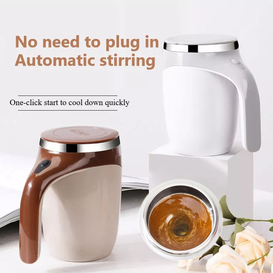 Rechargeable Model Automatic Stirring Cup Coffee Cup High Value Electric Stirring Cup Lazy Milkshake Rotating Magnetic Water Cup - Grab Some Stuff