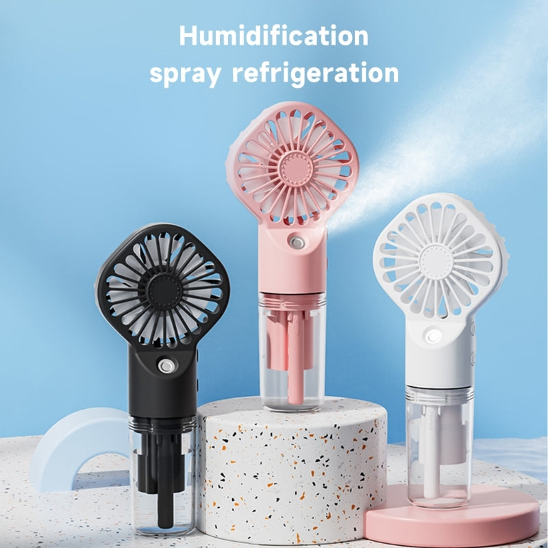 Strong Power Spray Humidification Small Fan Humidification Usb Charging Portable Fan Icy And Refreshing Fan Water Supplement - Grab Some Stuff