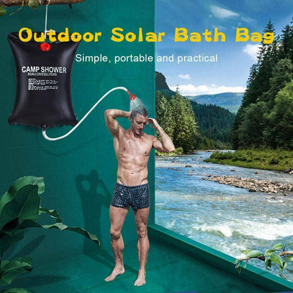 20L Camping Shower Portable Compact Solar Sun Heating Bath Bag Outdoor Travel - Grab Some Stuff